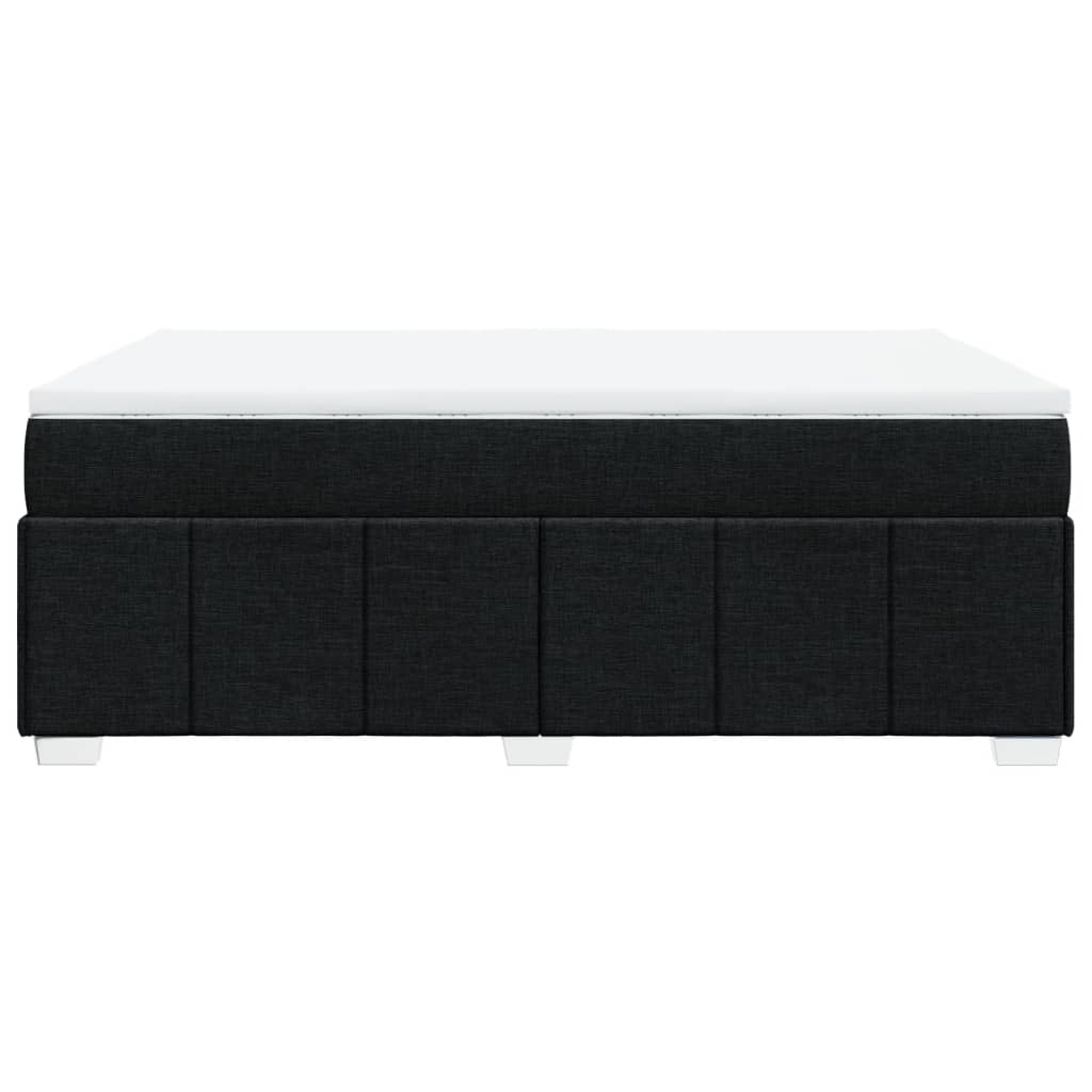 Sommier à lattes de lit avec matelas Noir 140x190 cm Tissu - XIOS