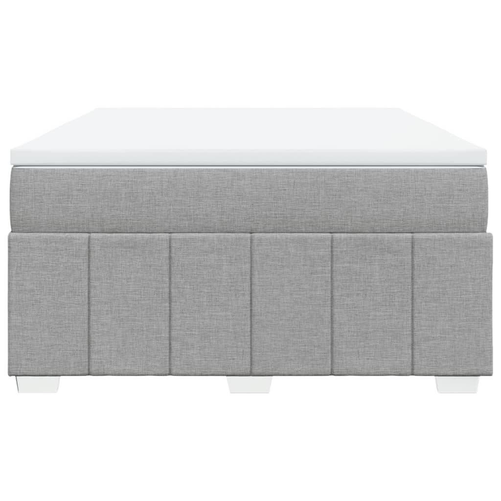Sommier à lattes de lit avec matelas Gris clair 140x200cm Tissu - XIOS