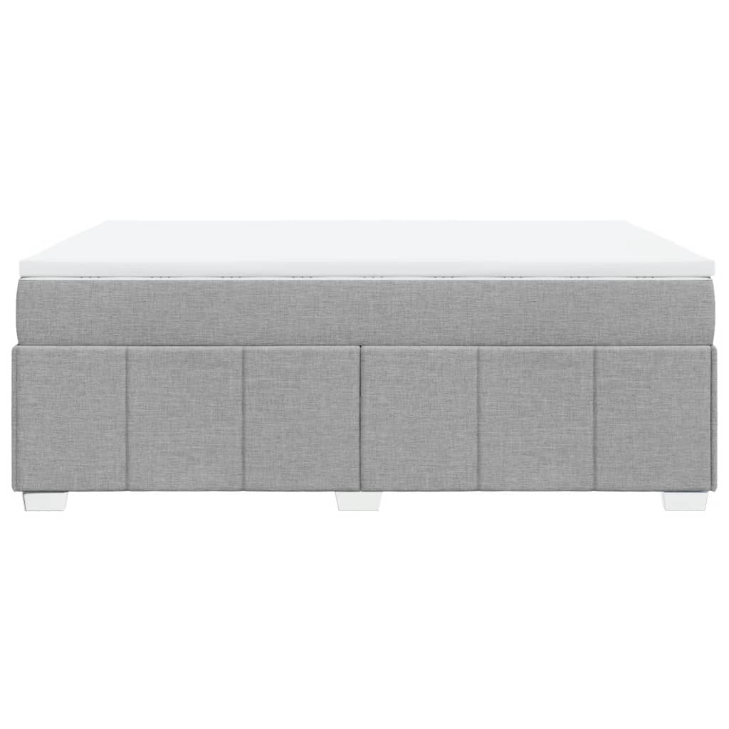 Sommier à lattes de lit avec matelas Gris clair 140x200cm Tissu - XIOS