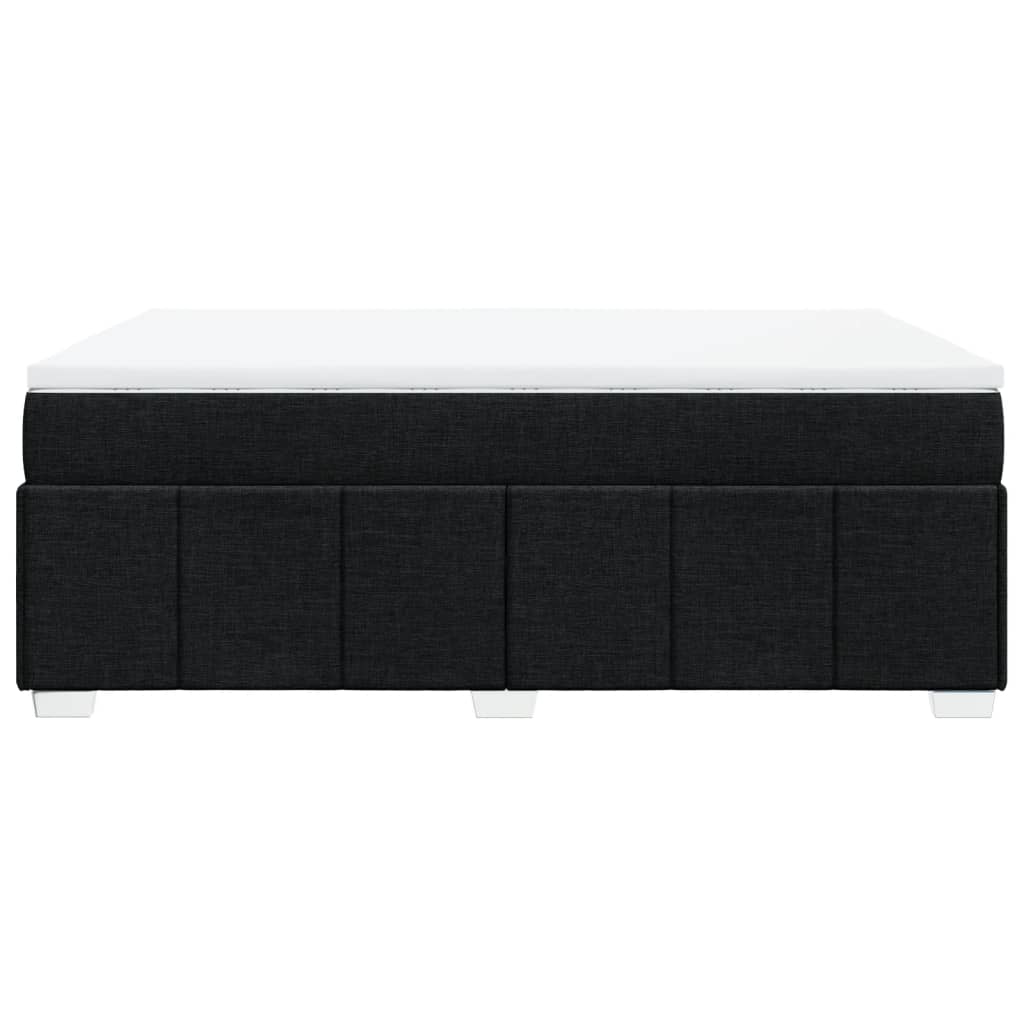 Sommier à lattes de lit avec matelas Noir 140x200 cm Tissu - XIOS