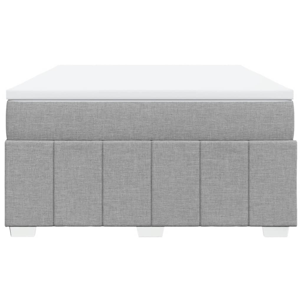 Sommier à lattes de lit avec matelas Gris clair 160x200cm Tissu - XIOS