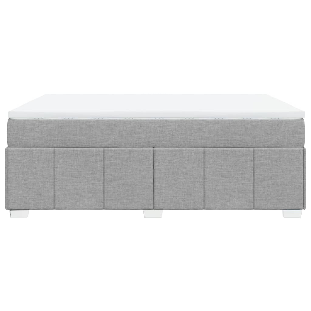 Sommier à lattes de lit avec matelas Gris clair 160x200cm Tissu - XIOS