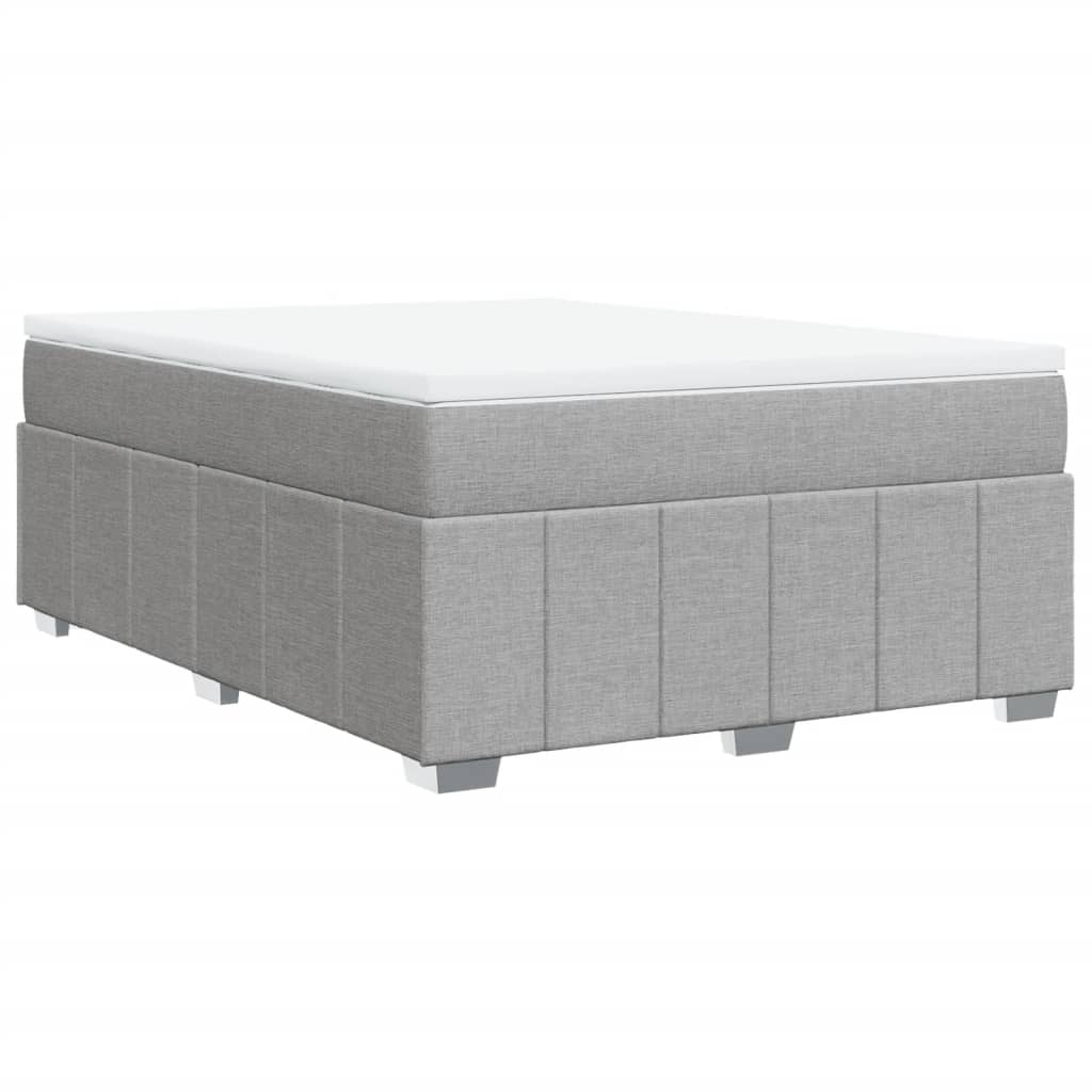 Sommier à lattes de lit avec matelas Gris clair 160x200cm Tissu - XIOS
