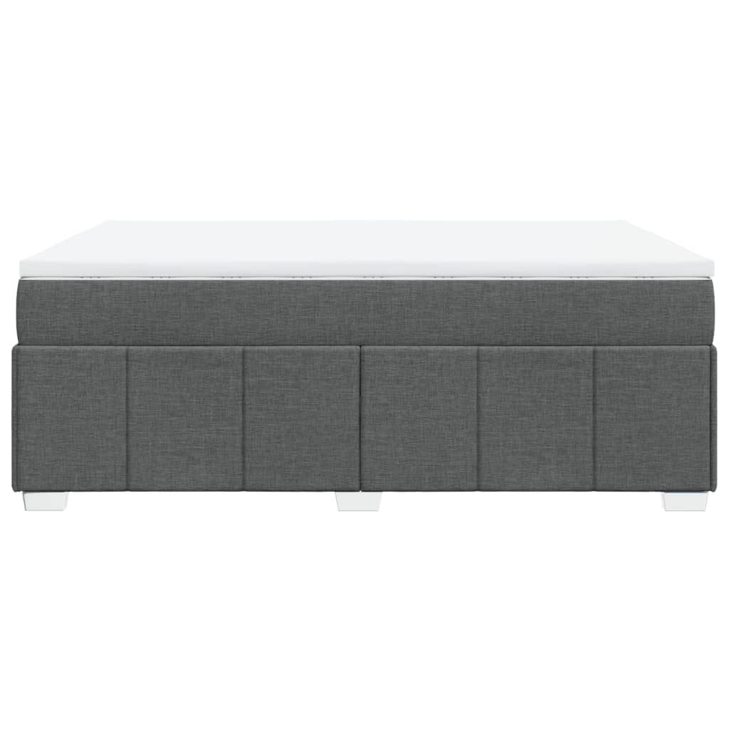 Sommier à lattes de lit avec matelas Gris foncé 160x200cm Tissu - XIOS