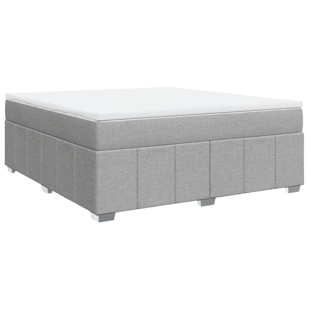 Sommier à lattes de lit avec matelas Gris clair 180x200cm Tissu - XIOS