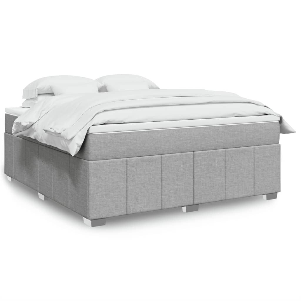 Sommier à lattes de lit avec matelas Gris clair 180x200cm Tissu - XIOS