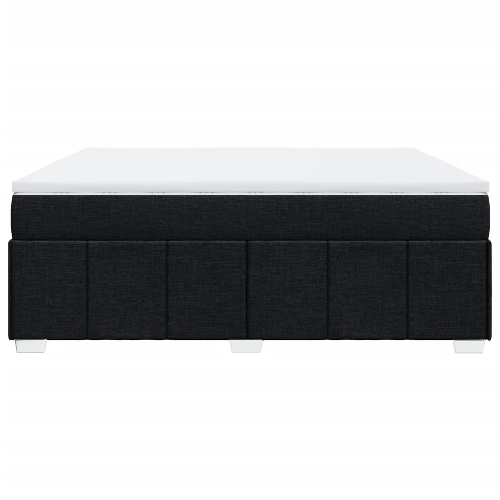Sommier à lattes de lit avec matelas Noir 180x200 cm Tissu - XIOS
