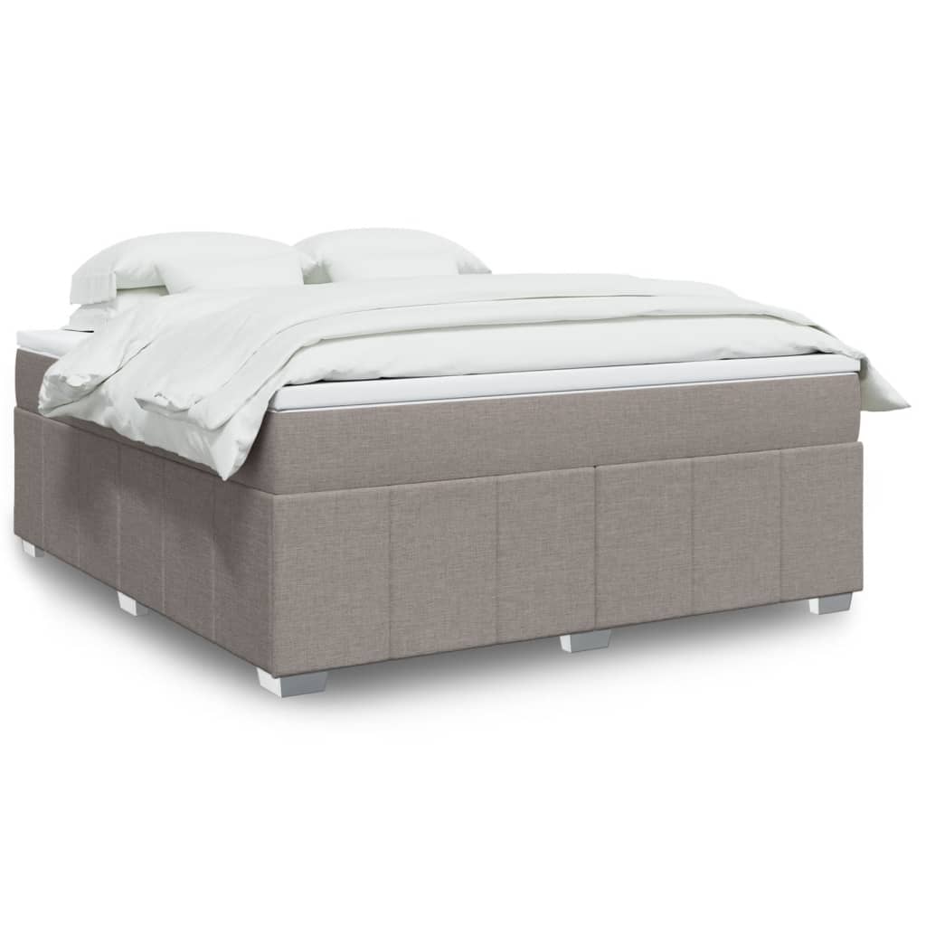Sommier à lattes de lit avec matelas Taupe 180x200 cm Tissu - XIOS