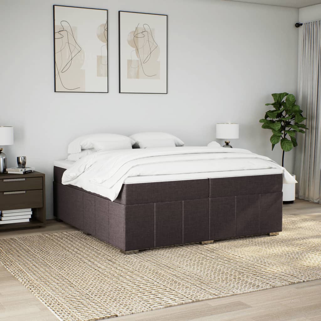 Sommier à lattes de lit avec matelas Marron foncé 200x200 cm - XIOS