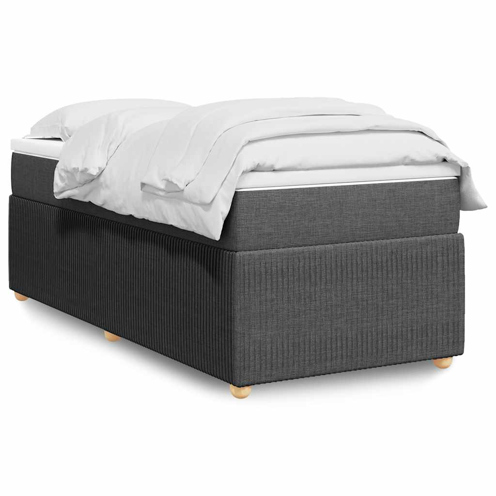 Sommier à lattes de lit avec matelas Gris foncé 80x200 cm Tissu - XIOS