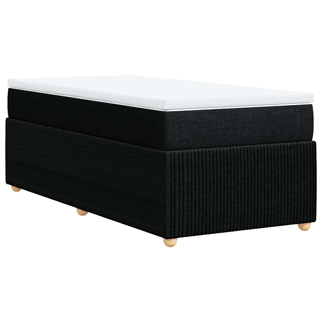 Sommier à lattes de lit et matelas Noir 80x200 cm Tissu - XIOS