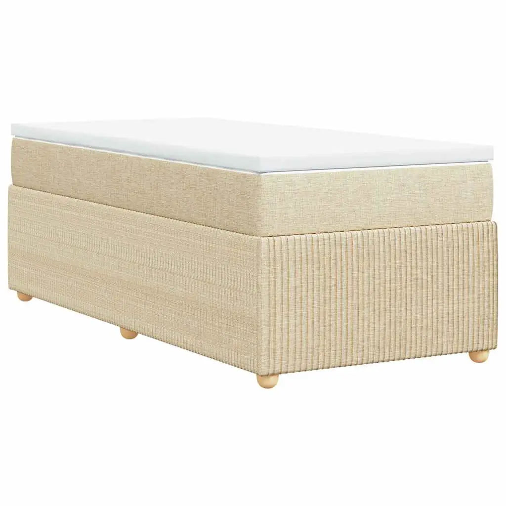 Sommier à lattes de lit avec matelas Crème 80x200 cm Tissu - XIOS