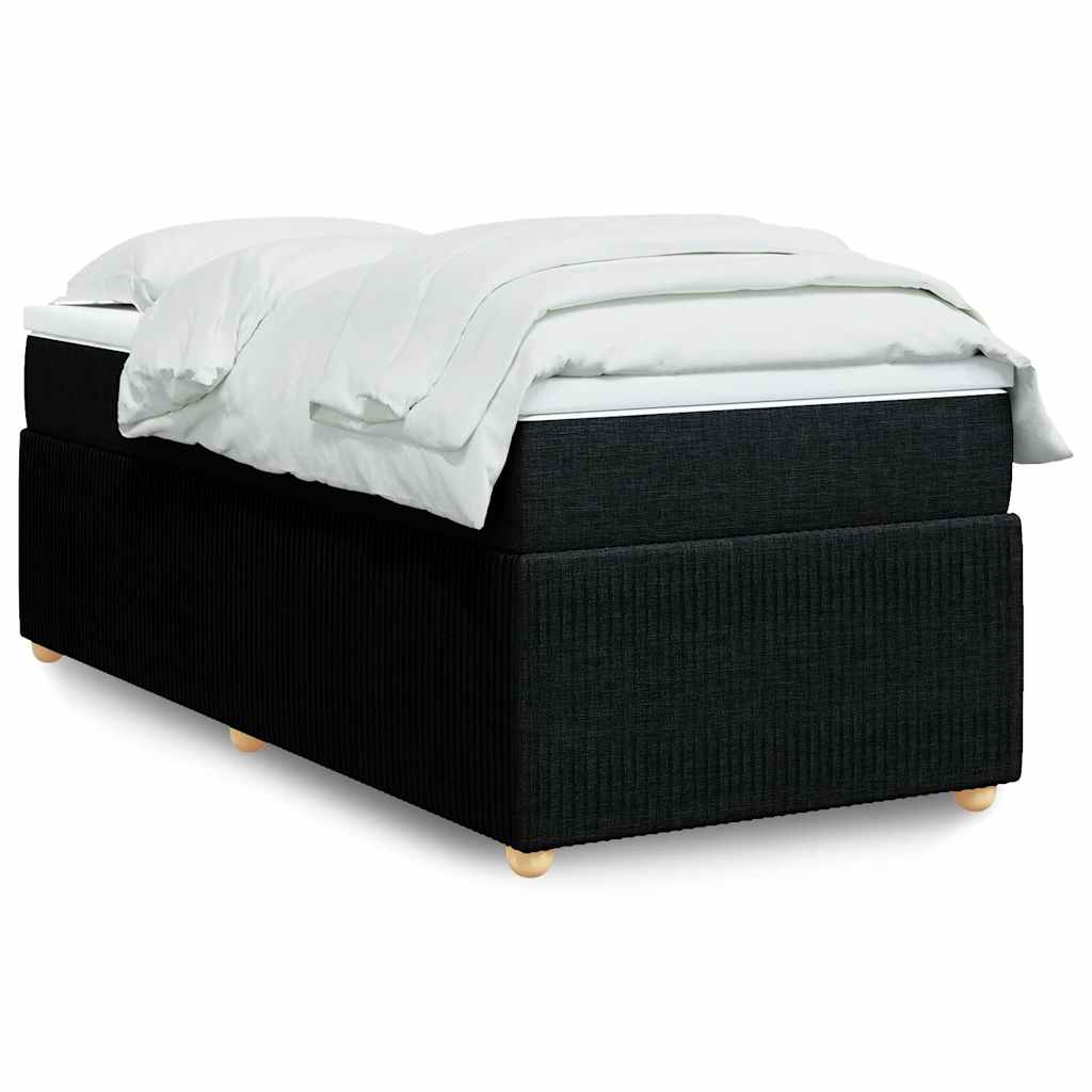 Sommier à lattes de lit avec matelas Noir 90x190 cm Tissu - XIOS