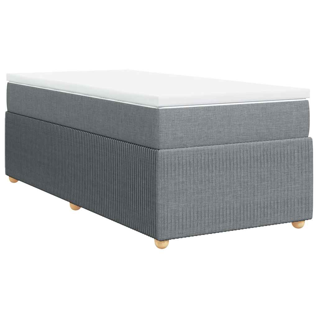 Sommier à lattes de lit avec matelas Gris clair 100x200cm Tissu - XIOS