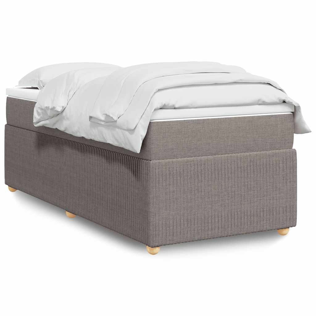 Sommier à lattes de lit avec matelas Taupe 100x200 cm Tissu - XIOS