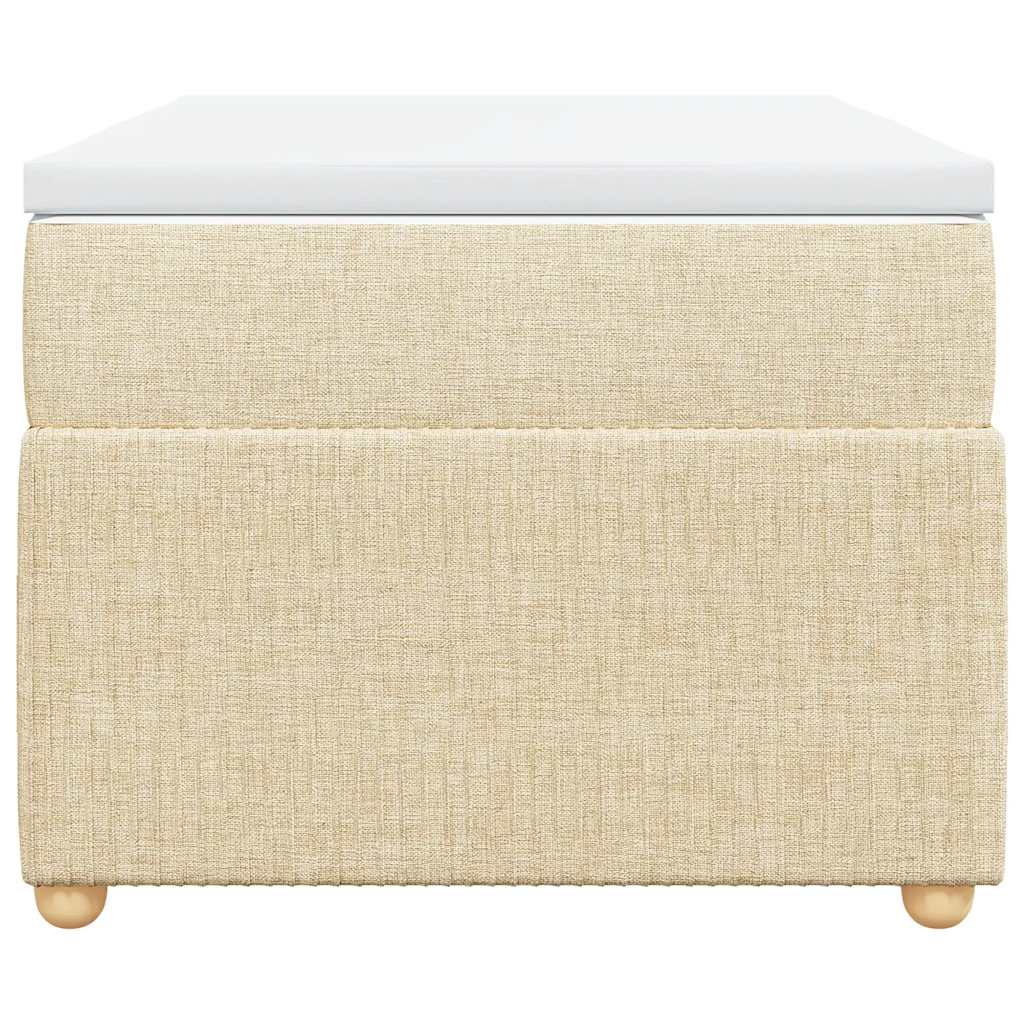 Sommier à lattes de lit avec matelas Crème 100x200 cm Tissu - XIOS