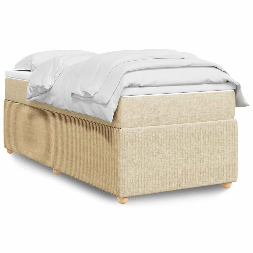 Sommier à lattes de lit avec matelas Crème 100x200 cm Tissu - XIOS