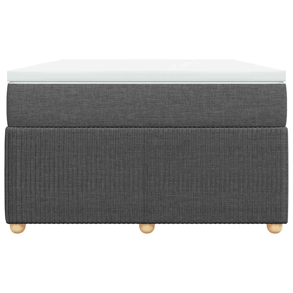 Sommier à lattes de lit avec matelas gris foncé 120x190cm tissu - XIOS