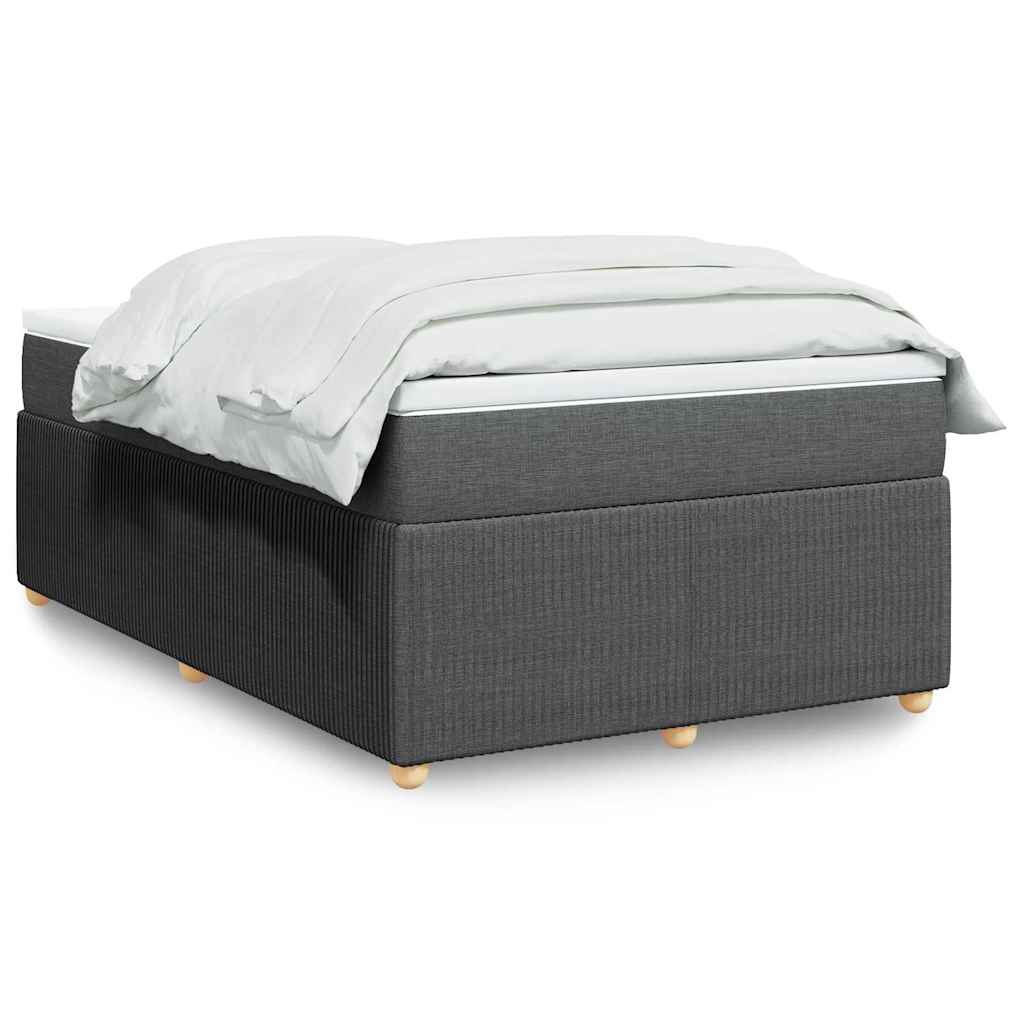 Sommier à lattes de lit avec matelas gris foncé 120x190cm tissu - XIOS