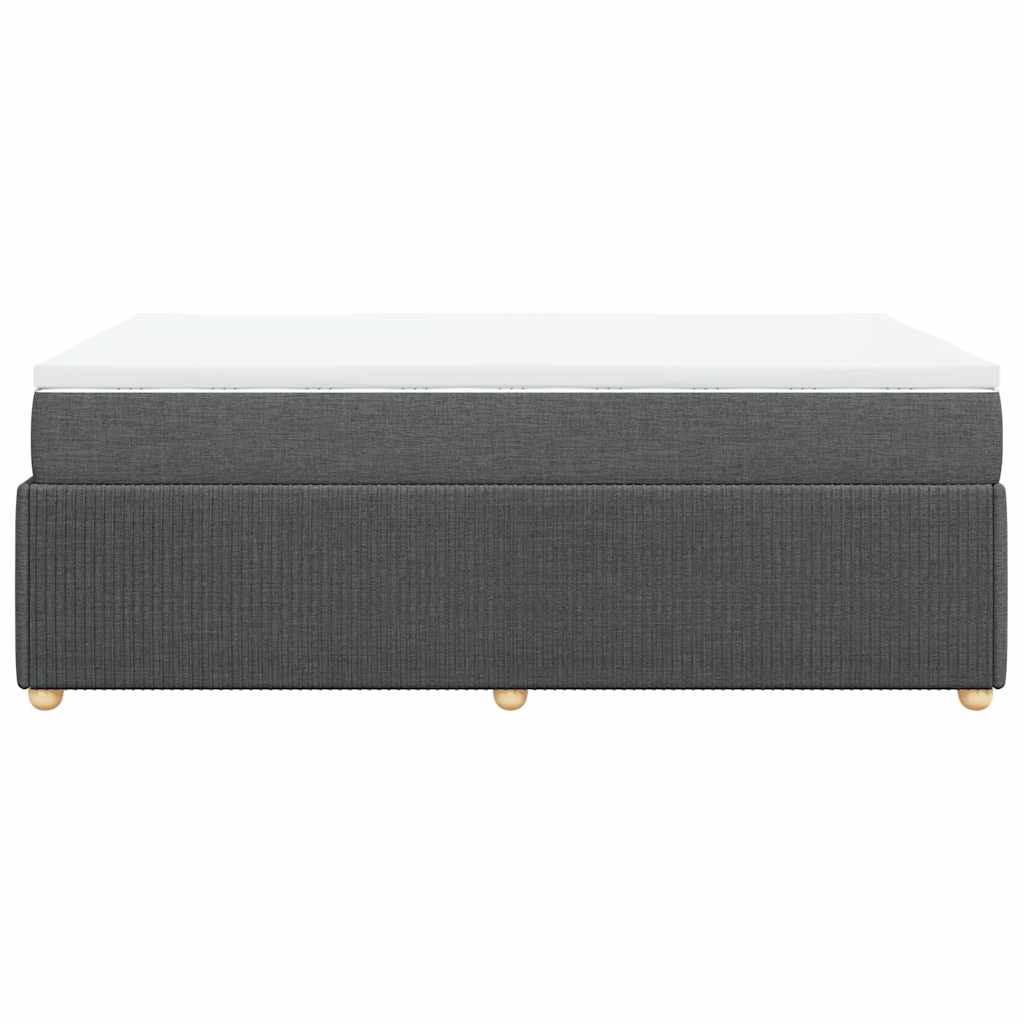 Sommier à lattes de lit avec matelas Gris foncé 120x200cm Tissu - XIOS