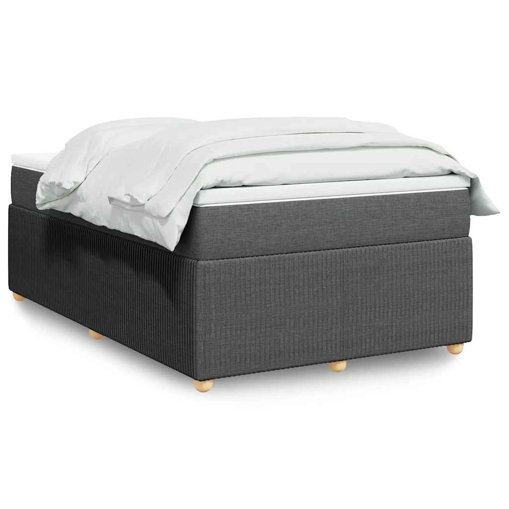 Sommier à lattes de lit avec matelas Gris foncé 120x200cm Tissu - XIOS