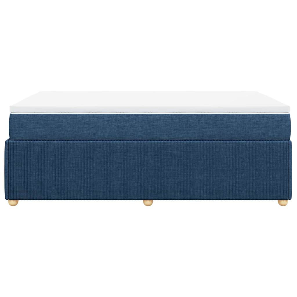 Sommier à lattes de lit avec matelas Bleu 120x200 cm Tissu - XIOS