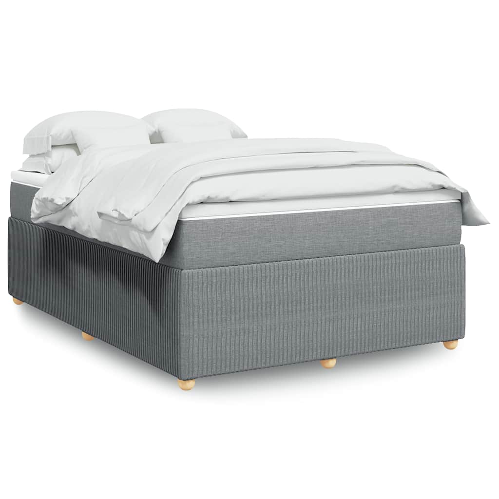 Sommier à lattes de lit avec matelas Gris clair 140x190cm Tissu - XIOS