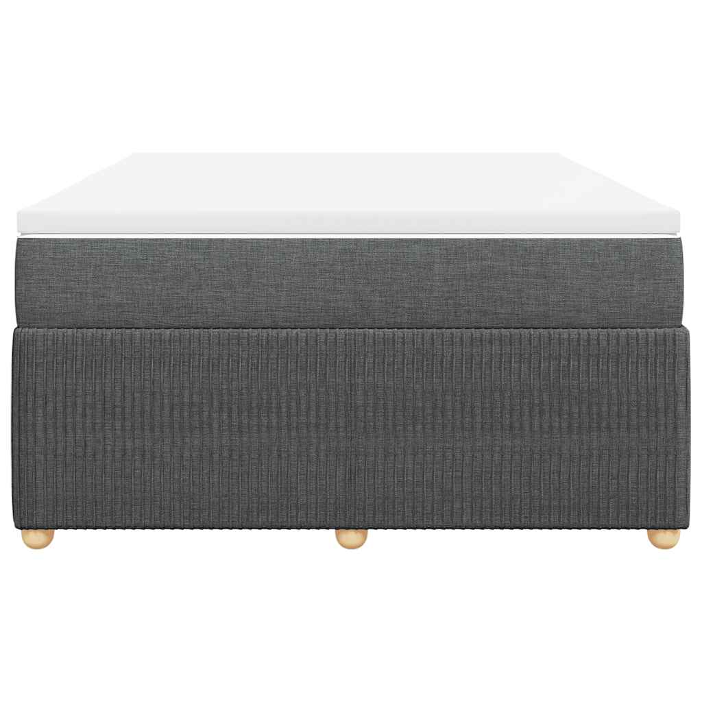 Sommier à lattes de lit avec matelas Gris foncé 140x190cm Tissu - XIOS