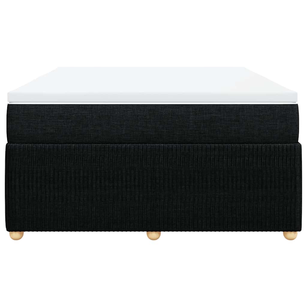 Sommier à lattes de lit avec matelas Noir 140x190 cm Tissu - XIOS