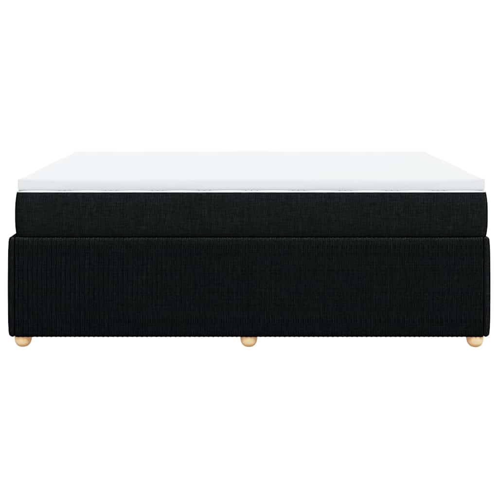 Sommier à lattes de lit avec matelas Noir 140x190 cm Tissu - XIOS