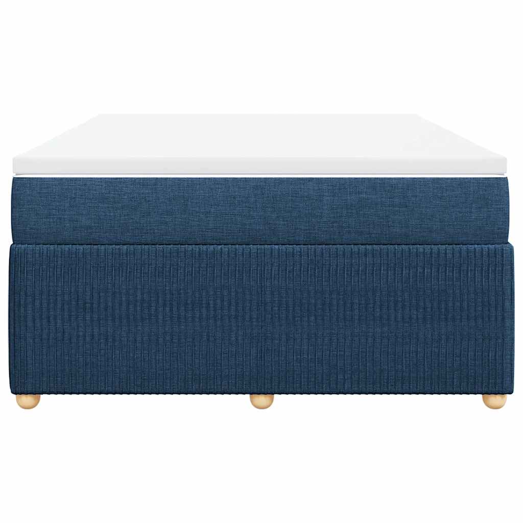 Sommier à lattes de lit avec matelas Bleu 140x200 cm Tissu - XIOS