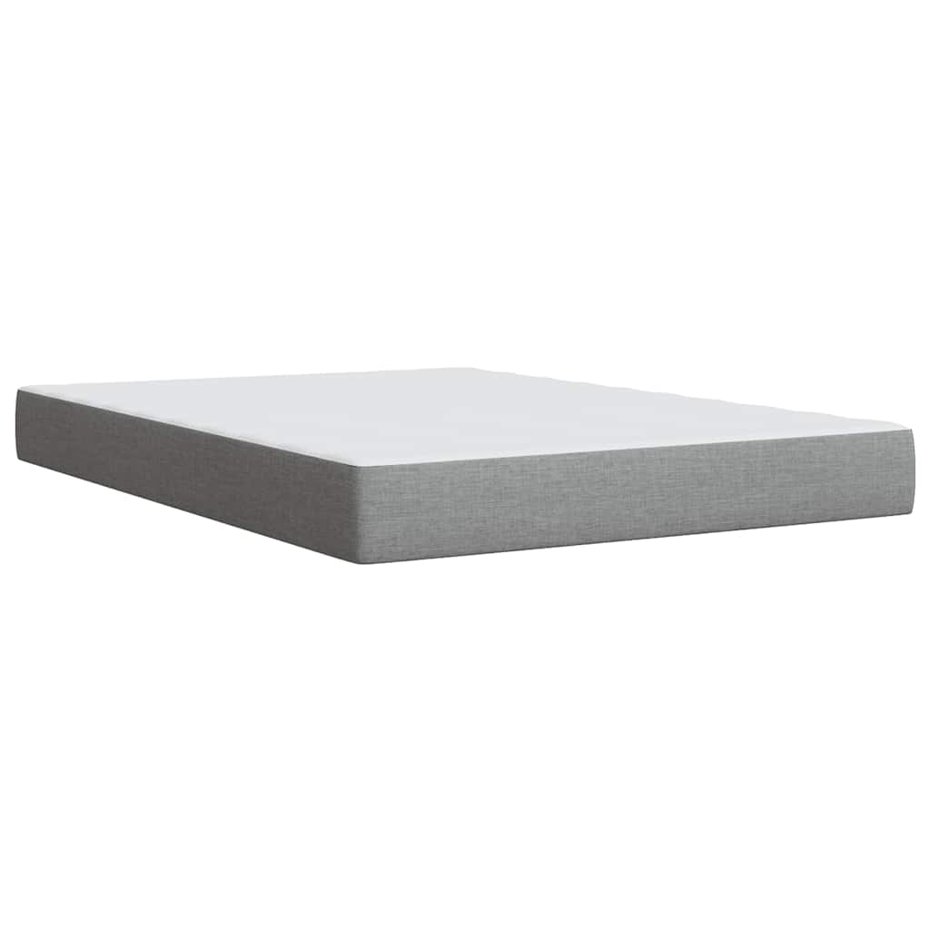 Sommier à lattes de lit avec matelas Gris clair 160x200cm Tissu - XIOS
