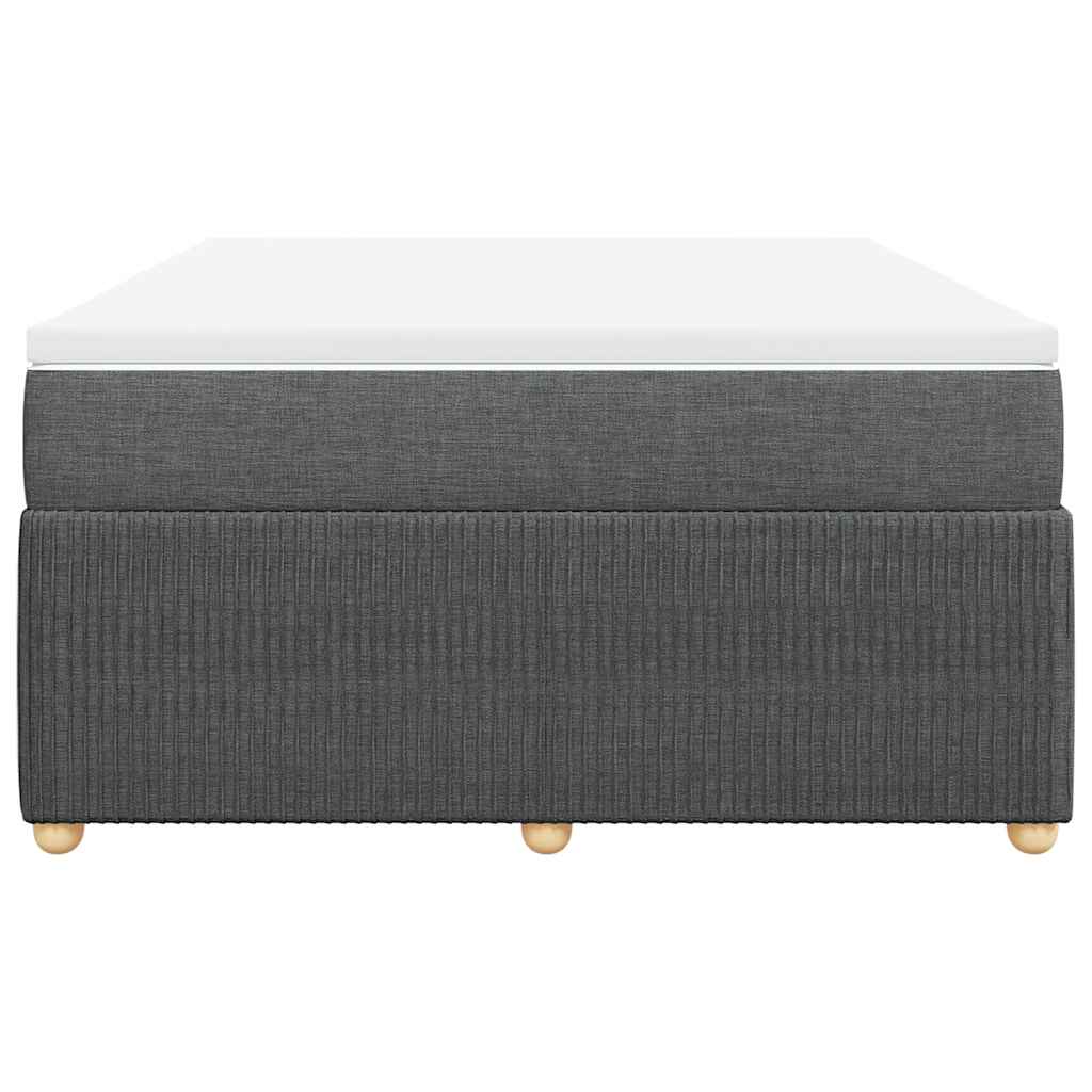 Sommier à lattes de lit avec matelas Gris foncé 160x200cm Tissu - XIOS