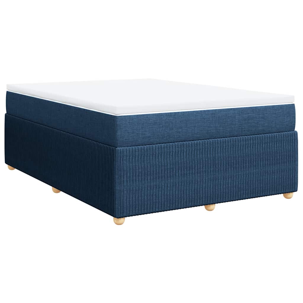 Sommier à lattes de lit avec matelas Bleu 160x200 cm Tissu - XIOS