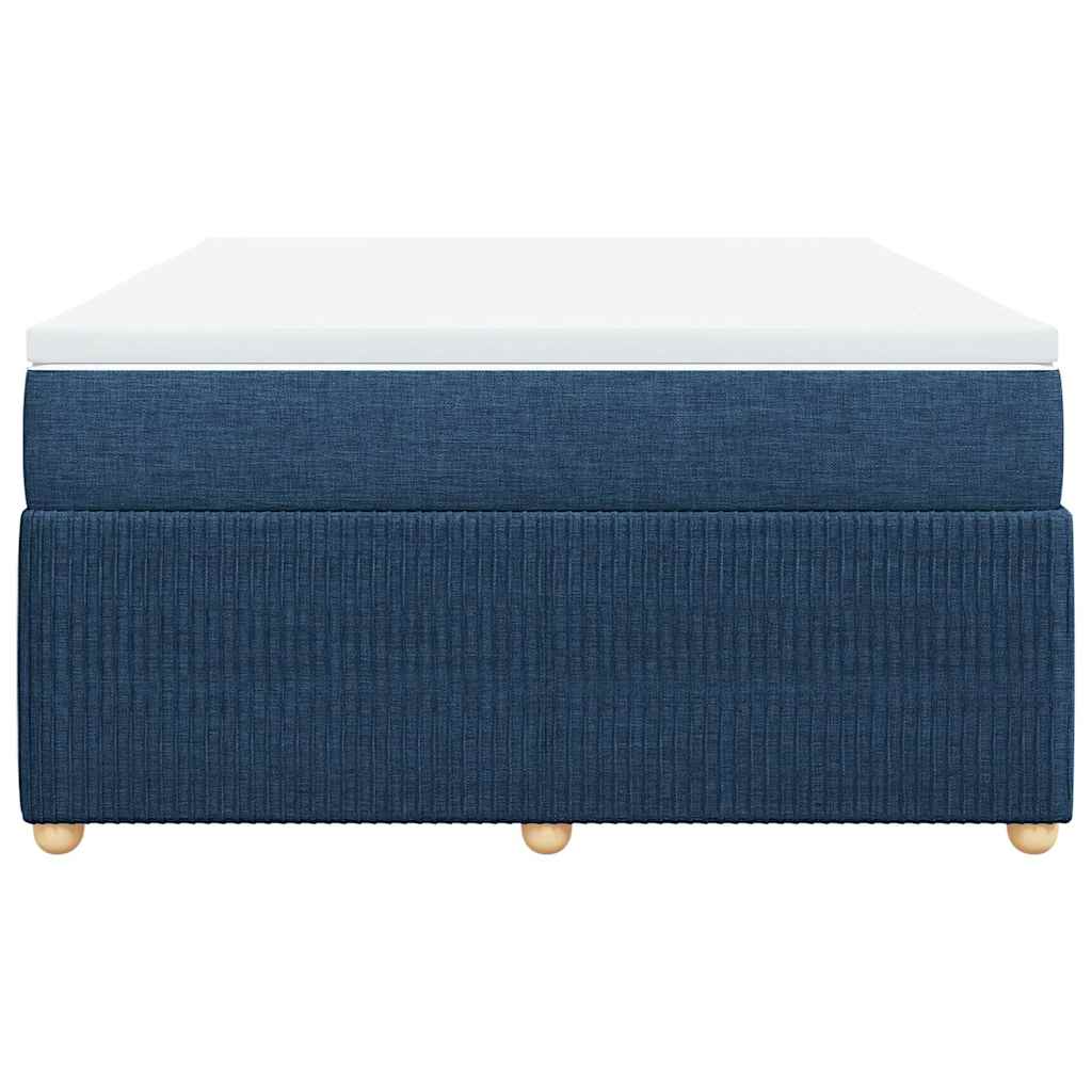 Sommier à lattes de lit avec matelas Bleu 160x200 cm Tissu - XIOS