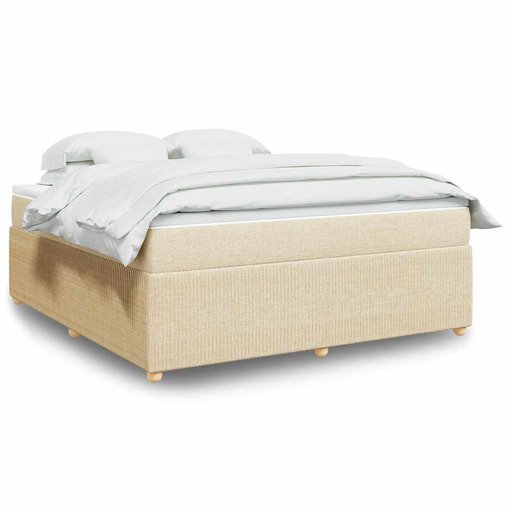 Sommier à lattes de lit avec matelas Crème 180x200 cm Tissu - XIOS