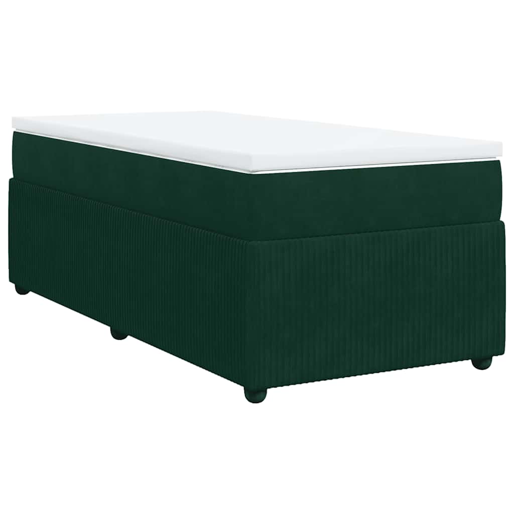 Sommier à lattes de lit et matelas Vert foncé 80x200 cm Velours - XIOS