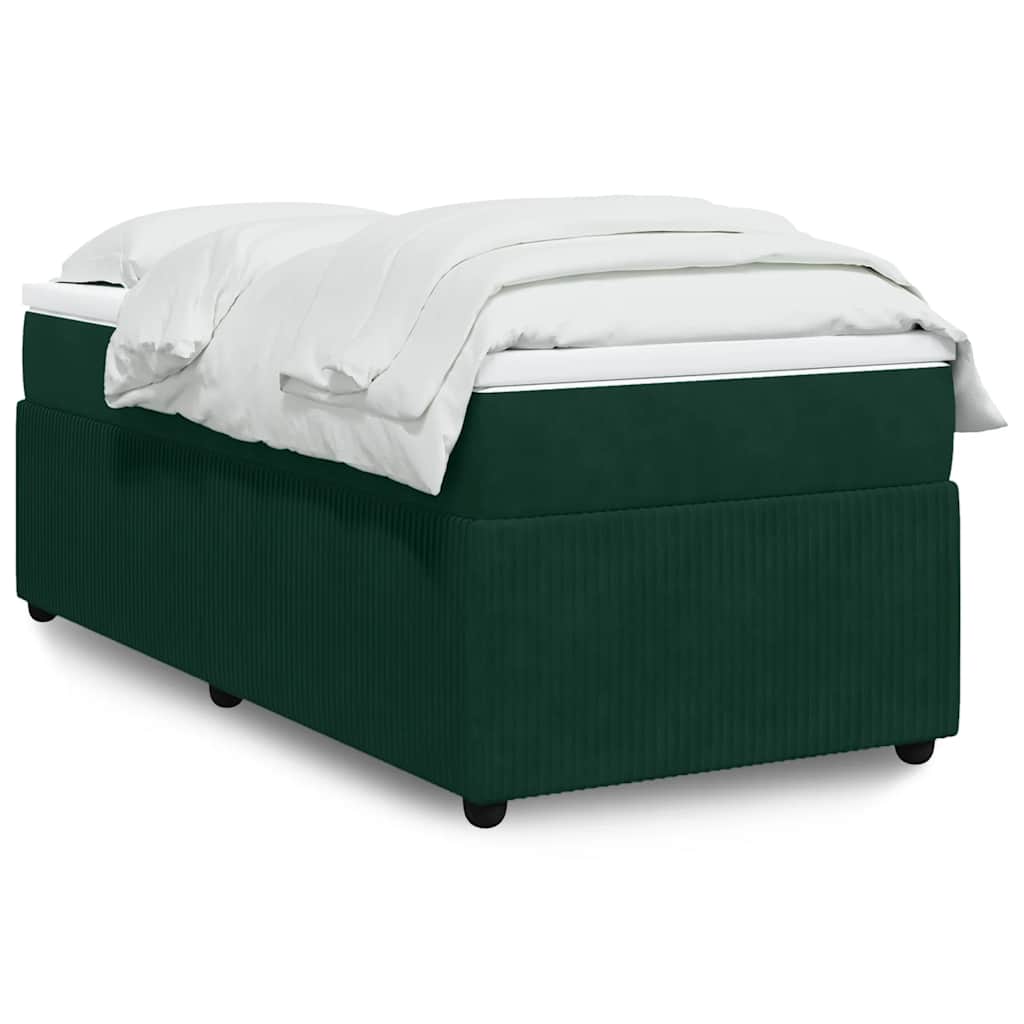 Sommier à lattes de lit et matelas Vert foncé 80x200 cm Velours - XIOS