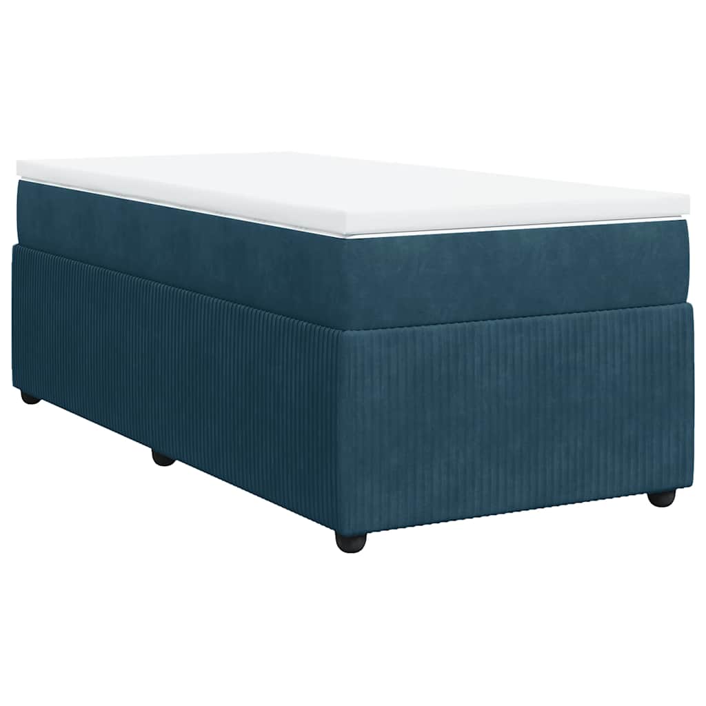 Sommier à lattes de lit avec matelas Bleu foncé 100x200 cm - XIOS