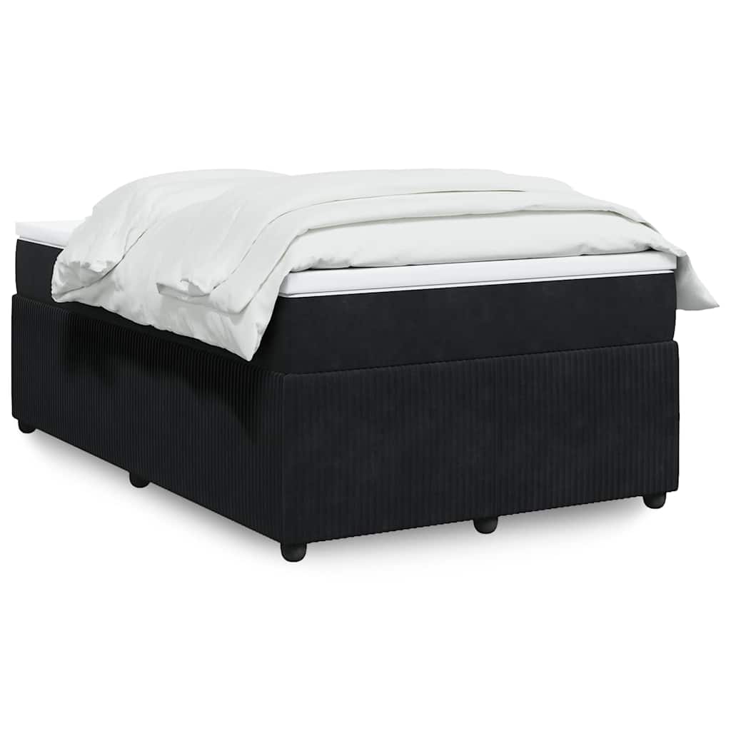 Sommier à lattes de lit avec matelas noir 120x190 cm velours - XIOS