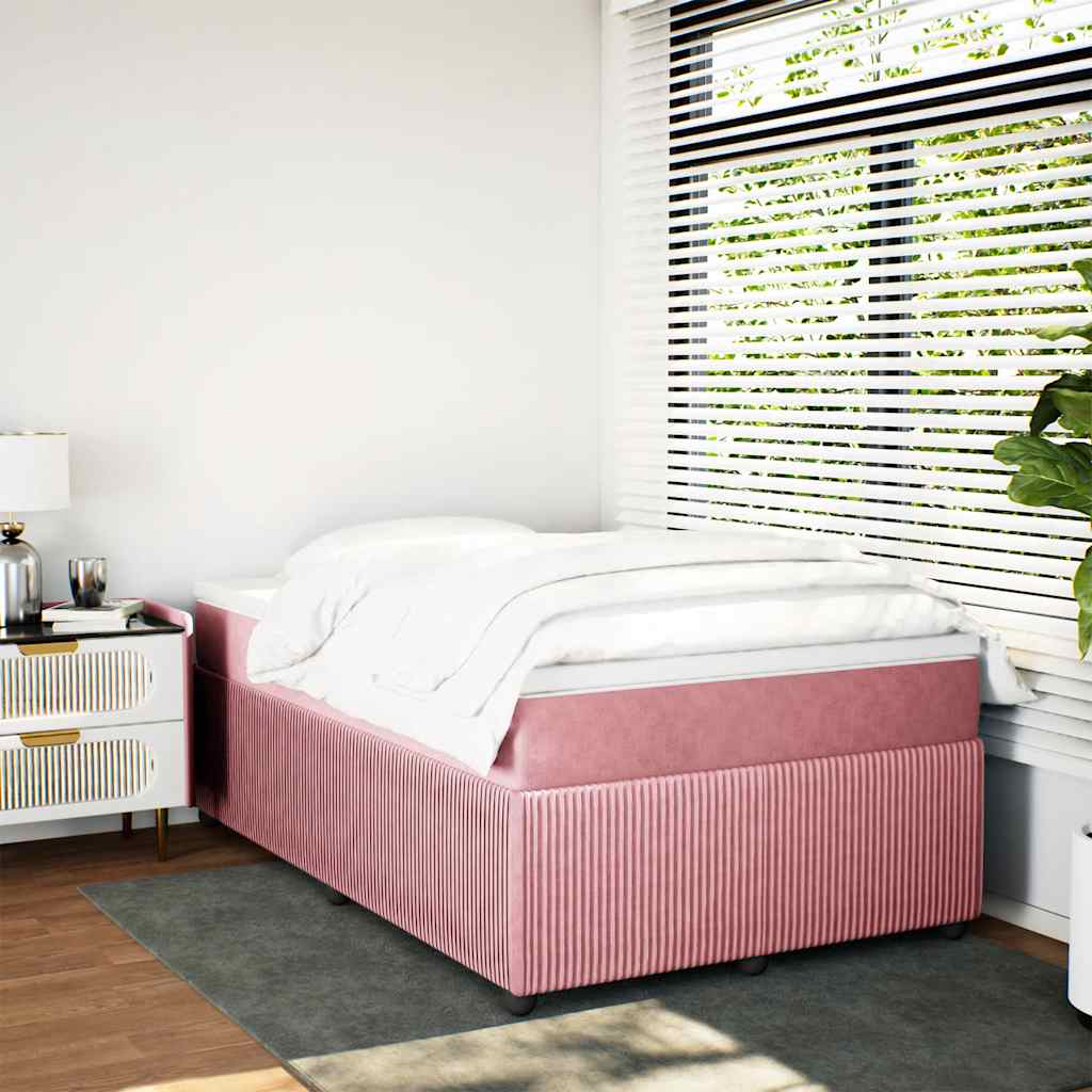 Sommier à lattes de lit avec matelas Rose 120x200 cm Velours - XIOS