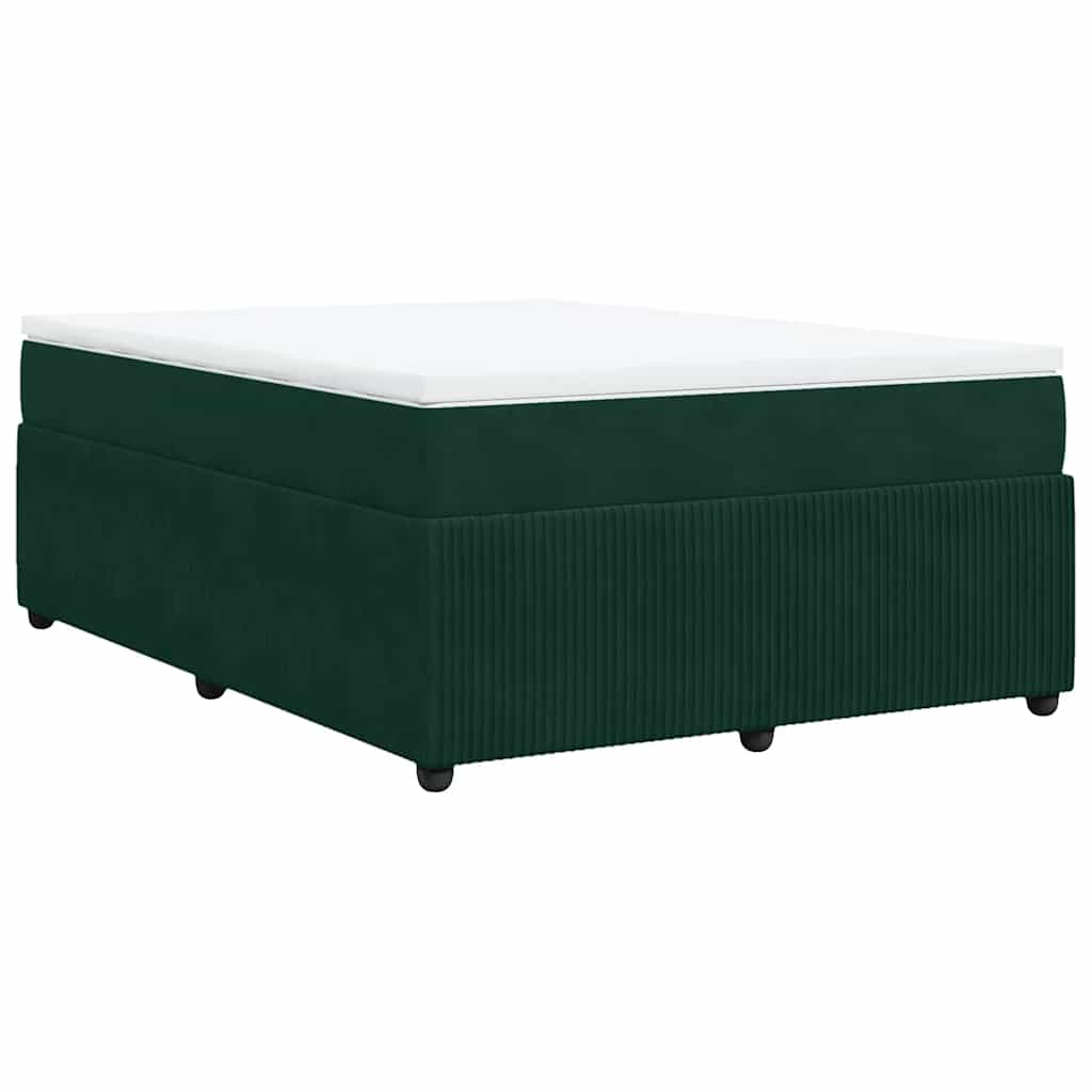 Sommier à lattes de lit et matelas Vert foncé 140x200cm Velours - XIOS