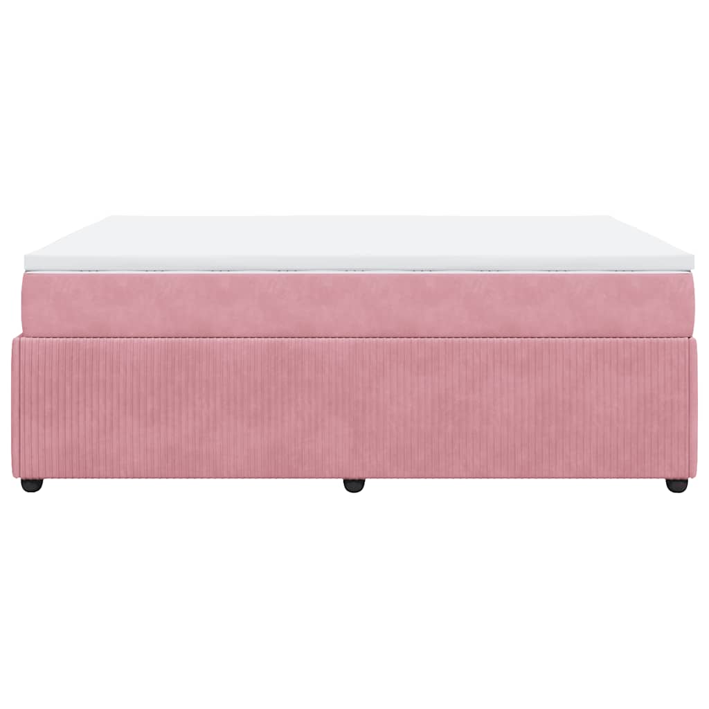 Sommier à lattes de lit avec matelas Rose 160x200 cm Velours - XIOS