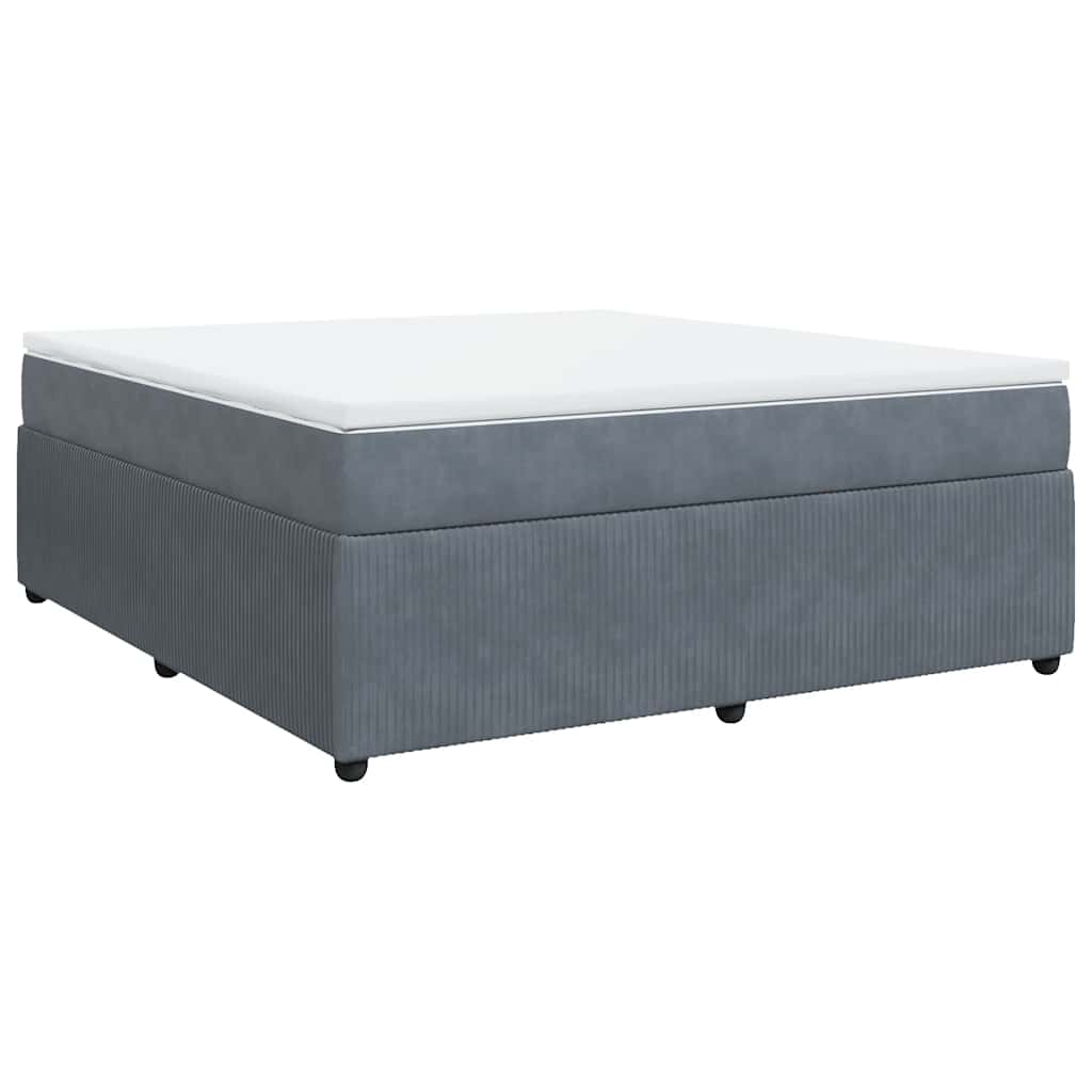 Sommier à lattes de lit et matelas Gris foncé 180x200cm Velours - XIOS