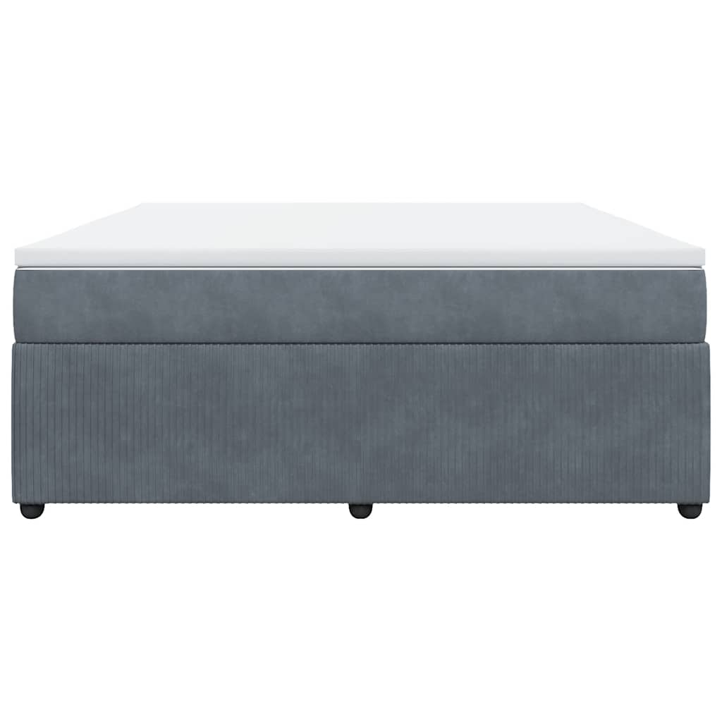 Sommier à lattes de lit et matelas Gris foncé 180x200cm Velours - XIOS