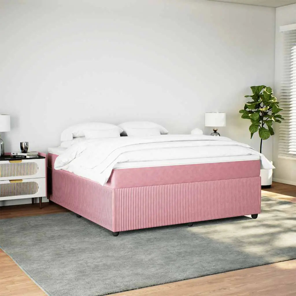 Sommier à lattes de lit avec matelas Rose 180x200 cm Velours - XIOS