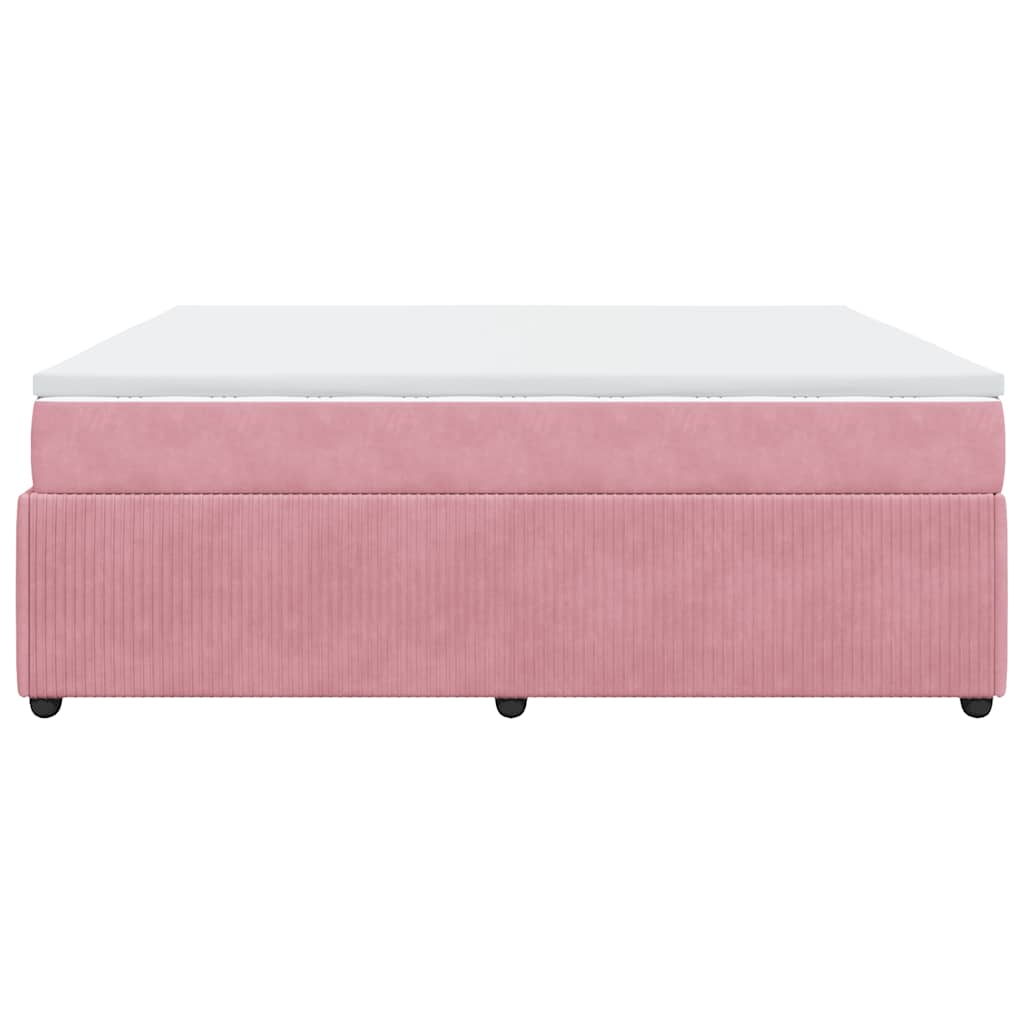 Sommier à lattes de lit avec matelas Rose 180x200 cm Velours - XIOS
