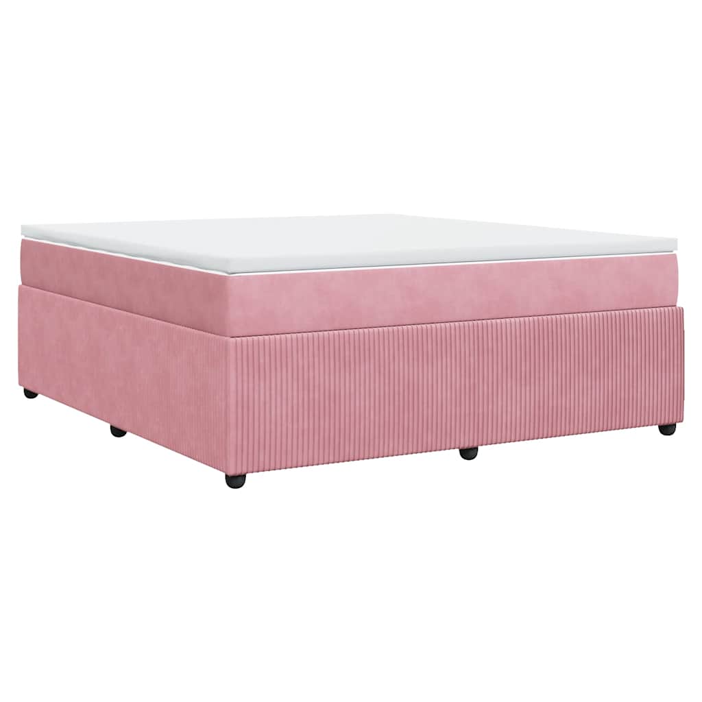 Sommier à lattes de lit avec matelas Rose 180x200 cm Velours - XIOS
