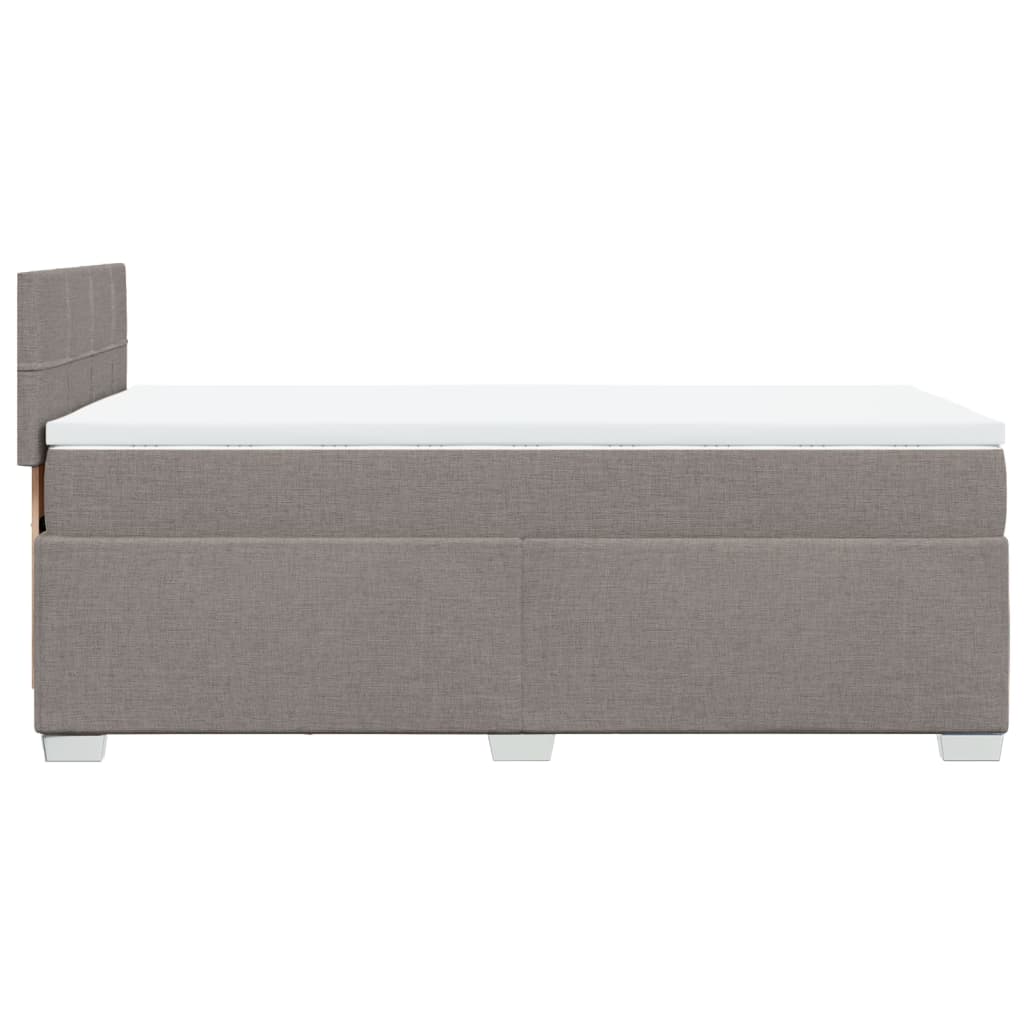 Sommier à lattes de lit avec matelas Taupe 80x200 cm Tissu - XIOS