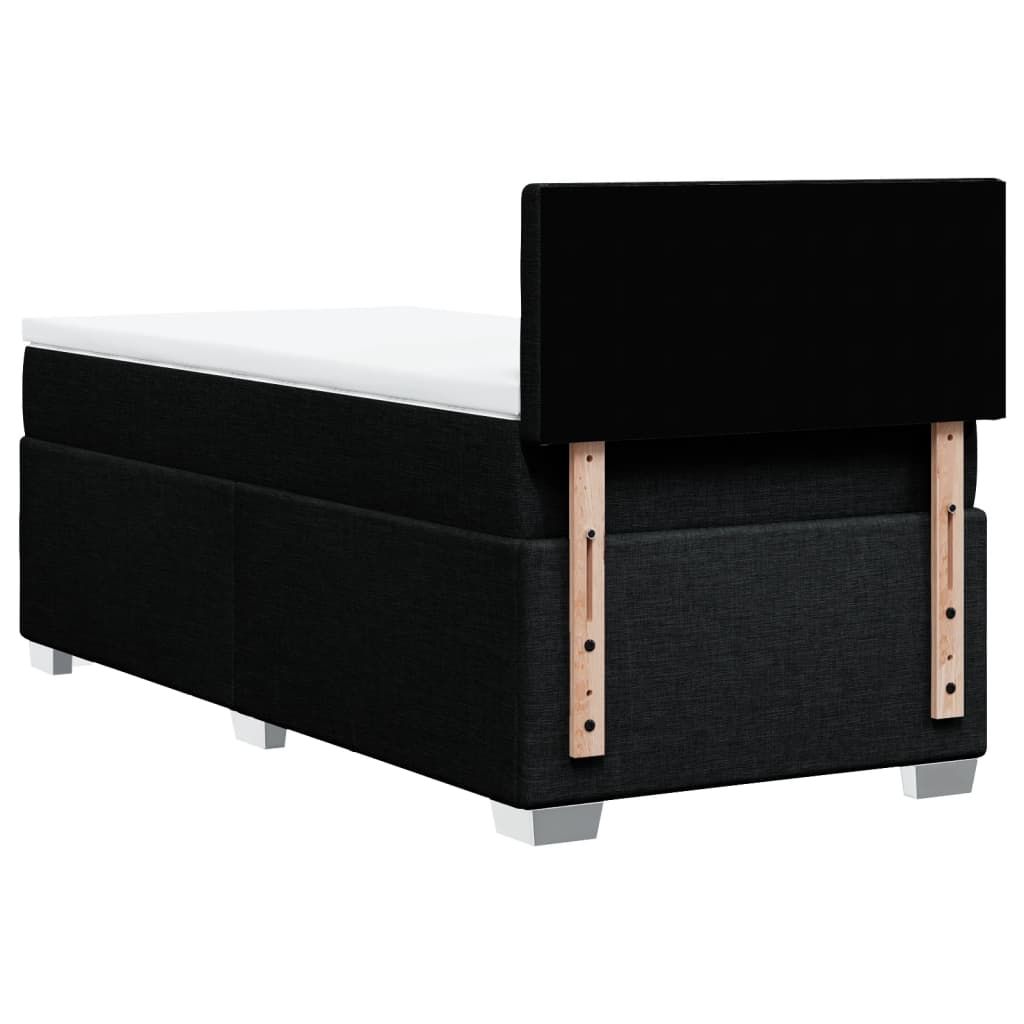 Sommier à lattes de lit avec matelas Noir 90x200 cm Tissu - XIOS